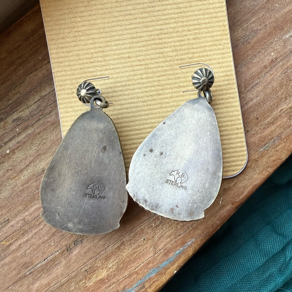 Turquoise earrings - Picture 2 of 2